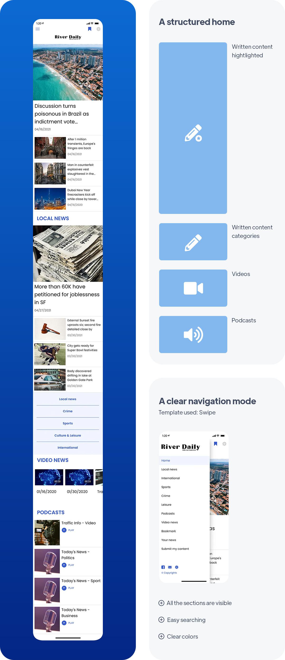 news app Android / iOS for traditional readers news app Android / iOS for traditional readers